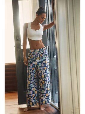 By Anthropologie Emily Taylor Ski The Wren Boxer Pants Size XL Blue Multicolor